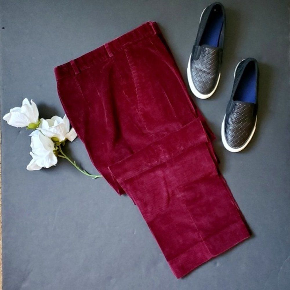 Preswick and Moore maroon corduroy pants